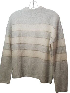Rails Ellise Women's Grey/Ivory Cashmere Silk Blend Oversized Sweater Sz S